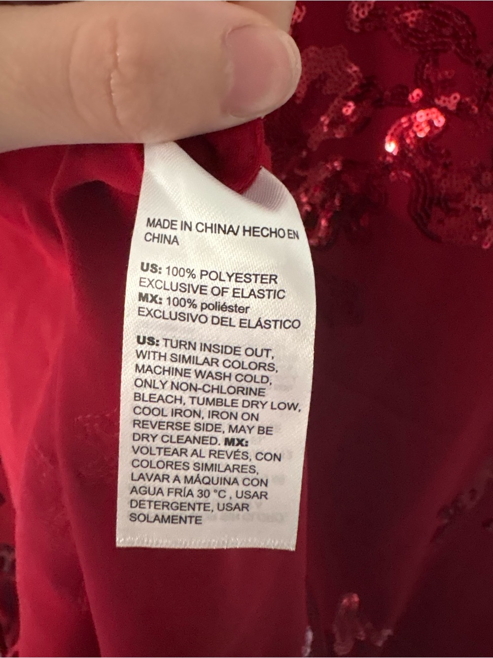 NWT Chico’s Red Allure Sequin Embellished Button Down Blouse Top Size 14 - Picture 6 of 8